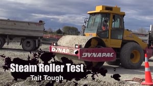 Steam Roller Rolls Over A Radio