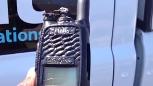 Tait radio survives Panola County controlled fire