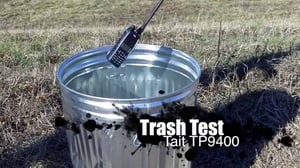 Radio Thrown Down A Hill In A Trash Can