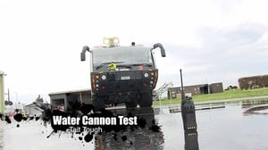 Radio Blasted By A Water Cannon